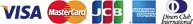 VISA、MasterCard、JCB、American Express、Diners