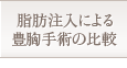脂肪注入による豊胸手術の比較