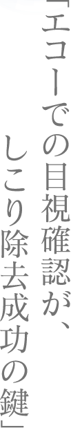 「エコーでの目視確認が、しこり除去成功の鍵」